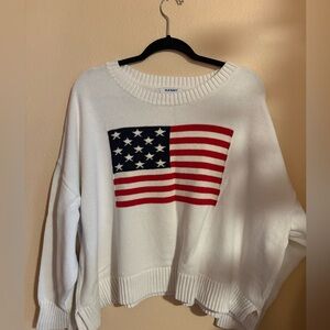 Old Navy 100% Cotton American Flag Sweater 3x